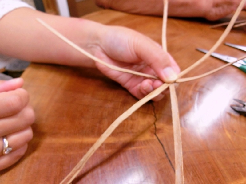 奥会津　三島町　編み組細工　体験